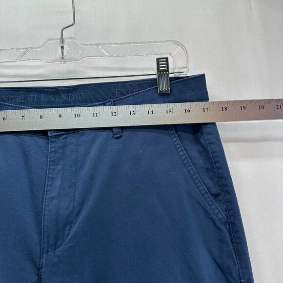 English Laundry Chino Pants Mens Sz 32x32 Flat Front Straight Leg Stretchy Blue - Picture 7 of 12